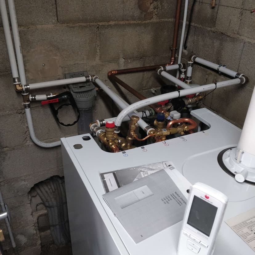 Pose d'une chaudière gaz sol